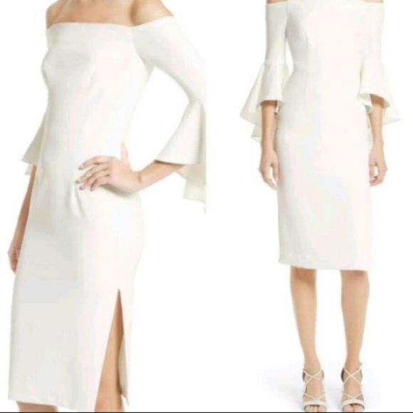 Milly Selena Italian Cady Bell Sleeve Dress - Picture 13 of 13